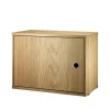String kast met deur, eik, 58x30 cm< Kasten & Vitrines
