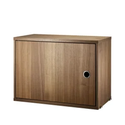 String kast met deur, walnoot, 58x30 cm< Kasten & Vitrines