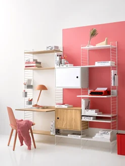 String kast met deur, wit, 58x30 cm< Kasten & Vitrines