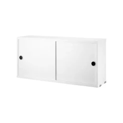 String kast met schuifdeur, wit, 78x20 cm< Kasten & Vitrines