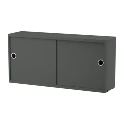 String kast met schuifdeur, Donkergrijs, 78x20 cm< Kasten & Vitrines