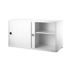 String kast met schuifdeur, wit, 78x30 cm< Kasten & Vitrines