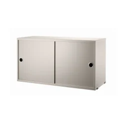 String kast met schuifdeur, beige, 78x30 cm< Kasten & Vitrines