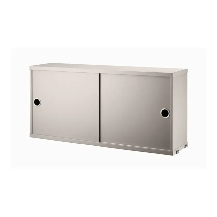String kast met schuifdeur, Beige, 78x20 cm< Kasten & Vitrines