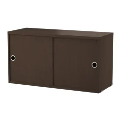 String kast met schuifdeur, Donker eiken, 78x30 cm< Kasten & Vitrines