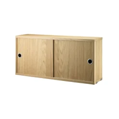 String kast met schuifdeur, eik, 78x20 cm< Kasten & Vitrines