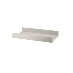 String metalen plank, beige, 58x30 cm, hoge rand< Planken & Planksystemen