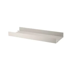 String metalen plank, beige, 78x30 cm, hoge rand< Planken & Planksystemen