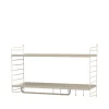 String metalen plank, beige, 78x30 cm, lage rand< Planken & Planksystemen