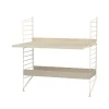 String metalen plank, beige, 78x30 cm, hoge rand< Opbergoplossingen Voor De Kinderkamer