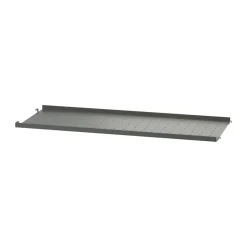 String metalen plank, Donkergrijs, 78x30 cm, lage rand< Planken & Planksystemen