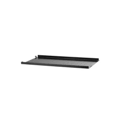 String metalen plank, zwart, 58x30 cm, lage rand< Planken & Planksystemen
