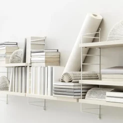 String Pocket boekenplank essen-wit, essen-wit< Planken & Planksystemen