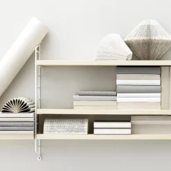 String Pocket boekenplank essen-wit, essen-wit< Planken & Planksystemen