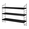String Pocket boekenplank gebeitst essen-zwart, gebeitst essen< Planken & Planksystemen