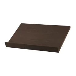 String tijdschriftenrek hout, Donker eiken, 58x30 cm< Tijdschriftenrekken