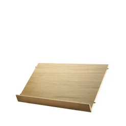 String tijdschriftenrek hout, eik, 58x30 cm< Tijdschriftenrekken
