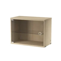String vitrinekast, Essenhout, 58x30 cm< Kasten & Vitrines