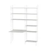 String vloerpaneel, wit, 200x30 cm, 2-pack< Planken & Planksystemen