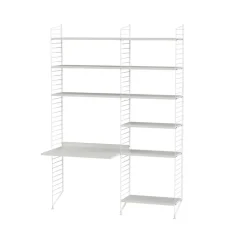 String vloerpaneel, wit, 200x30 cm, 2-pack< Planken & Planksystemen