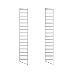String vloerpaneel, zwart, 200x30 cm, 2-pack< Planken & Planksystemen