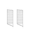 String vloerpaneel, zwart, 85x30 cm, 2-pack< Planken & Planksystemen