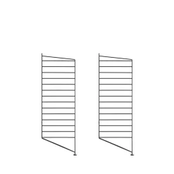 String vloerpaneel, zwart, 85x30 cm, 2-pack< Planken & Planksystemen