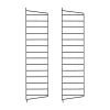 String wandpaneel, Zwart, 75x20 cm, 2-pack< Planken & Planksystemen