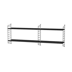 String wandpaneel, Zwart, 50x20 cm, 2-pack< Opbergoplossingen Voor De Kinderkamer