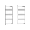 String wandpaneel, Zwart, 75x30 cm, 2-pack< Planken & Planksystemen