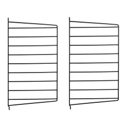 String wandpaneel, Zwart, 50x30 cm, 2-pack< Planken & Planksystemen
