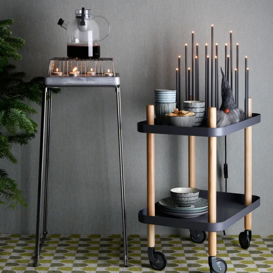 Born In Sweden Stumpastaken houder, Zilver< Kaarsenaccessoires