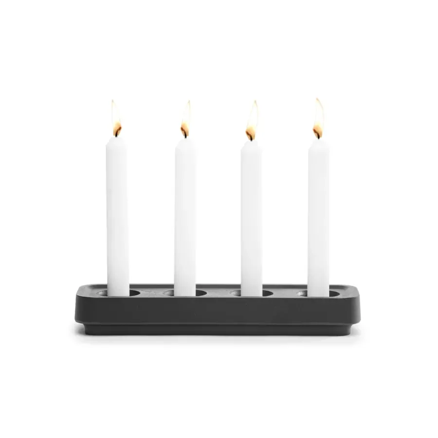 Born In Sweden Stumpastaken kaarsenhouder zwart, lang< Adventskandelaars & -Kaarsen
