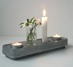 Born In Sweden Stumpastaken kaarsenhouder langwerpig polished, 8,5x29,5 cm< Adventskandelaars & -Kaarsen