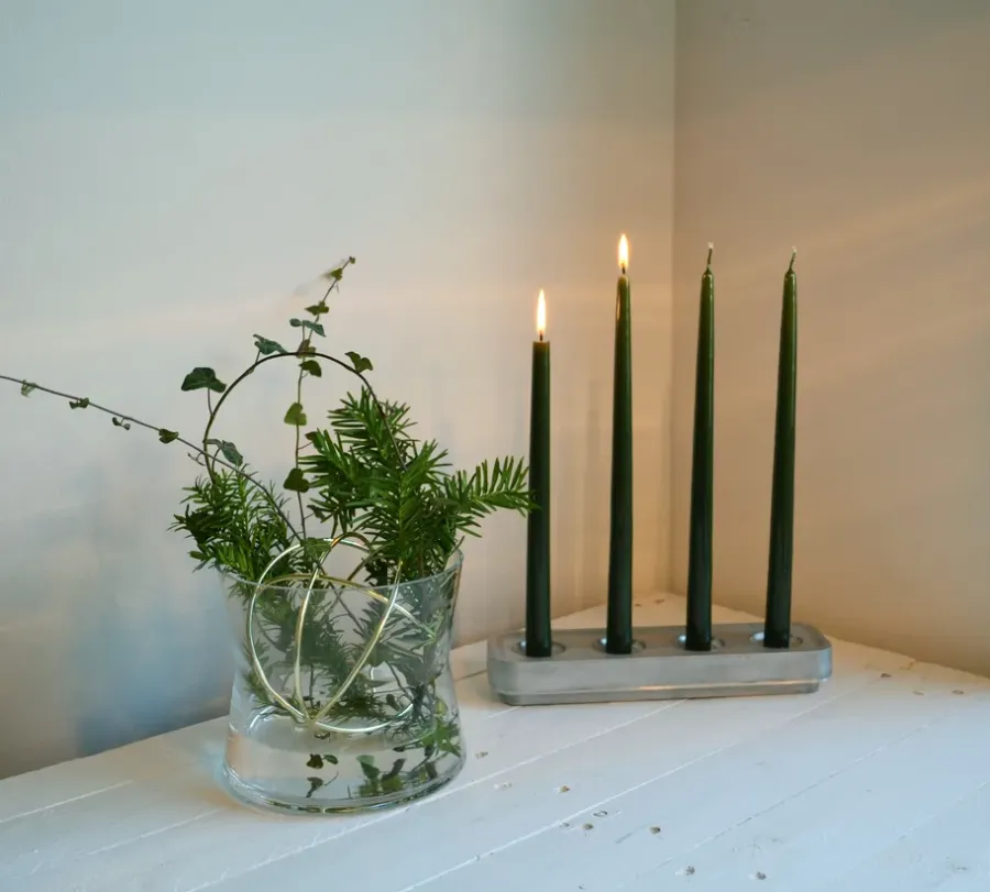 Born In Sweden Stumpastaken kaarsenhouder langwerpig polished, 8,5x29,5 cm< Adventskandelaars & -Kaarsen