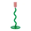 Villa Collection Styles kandelaar 19,6 cm, Green-pink< Kandelaars