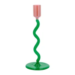 Villa Collection Styles kandelaar 19,6 cm, Green-pink< Kandelaars