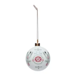 Rörstrand Swedish Grace Winter kerstbal Ø8 cm, Witn< Kerstdecoraties
