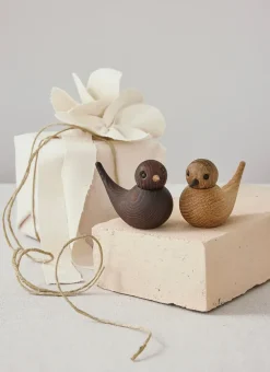 Spring Copenhagen Sweeties decoratie 5,4 cm 2 delen, Eikenhout< Houten Beelden