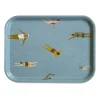 Fine Little Day Swimmers dienblad 20x27 cm, Blauw< Decoratieve Accessoires|Decoratieve Dienbladen