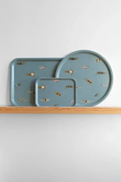 Fine Little Day Swimmers dienblad 20x27 cm, Blauw< Decoratieve Accessoires|Decoratieve Dienbladen