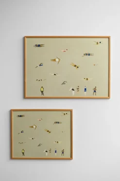 Fine Little Day Swimmers poster, Beige, 40x50 cm< Posters|Kinderkamer Interieuraccessoires