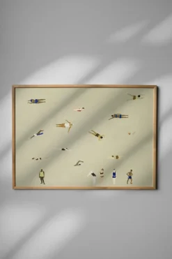 Fine Little Day Swimmers poster, Beige, 50x70 cm< Posters|Kinderkamer Interieuraccessoires