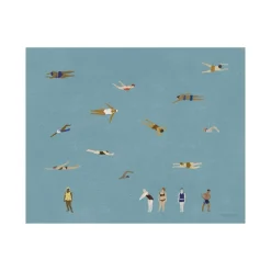 Fine Little Day Swimmers poster, Blue, 40x50 cm< Posters