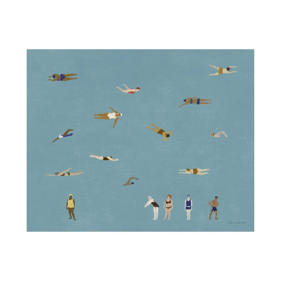 Fine Little Day Swimmers poster, Blue, 40x50 cm< Posters