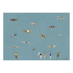 Fine Little Day Swimmers poster, Blue, 50x70 cm< Posters