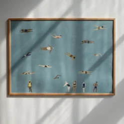 Fine Little Day Swimmers poster, Blue, 50x70 cm< Posters