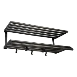 Essem Design Tamburin hoedenplank 60 cm, Zwartgebeitst eiken-zwart< Garderobehaken & Hoedenplanken