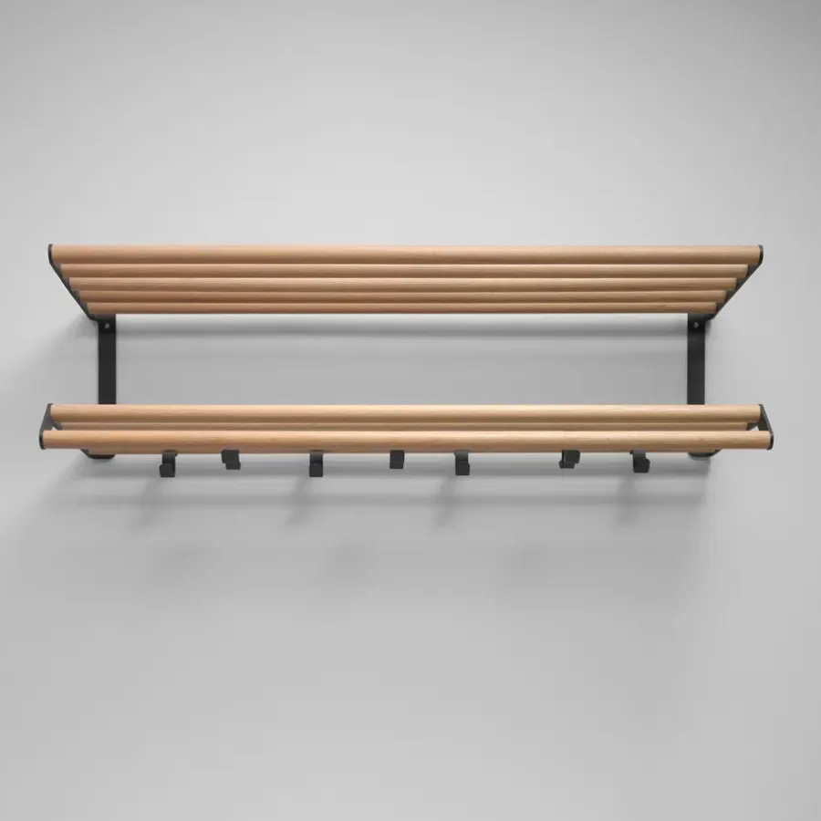 Essem Design Tamburin kapstok 100 cm, Eikenhout-zwart< Garderobehaken & Hoedenplanken