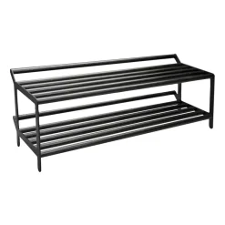 Essem Design Tamburin schoenenrek 100 cm, Zwartgebeitst eiken-zwart< Schoenenrekken